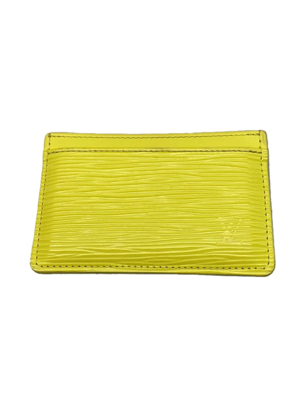 LOUIS VUITTON Porte Wallet Cartes Epi YLW Leather YLW